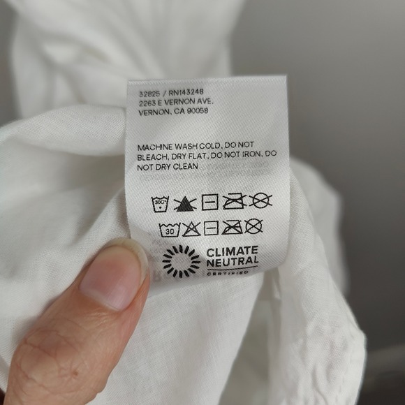 Reformation‎ Dress Womens 2 White Linen Halter Draped Mini Bodycon Preppy - Picture 12 of 13